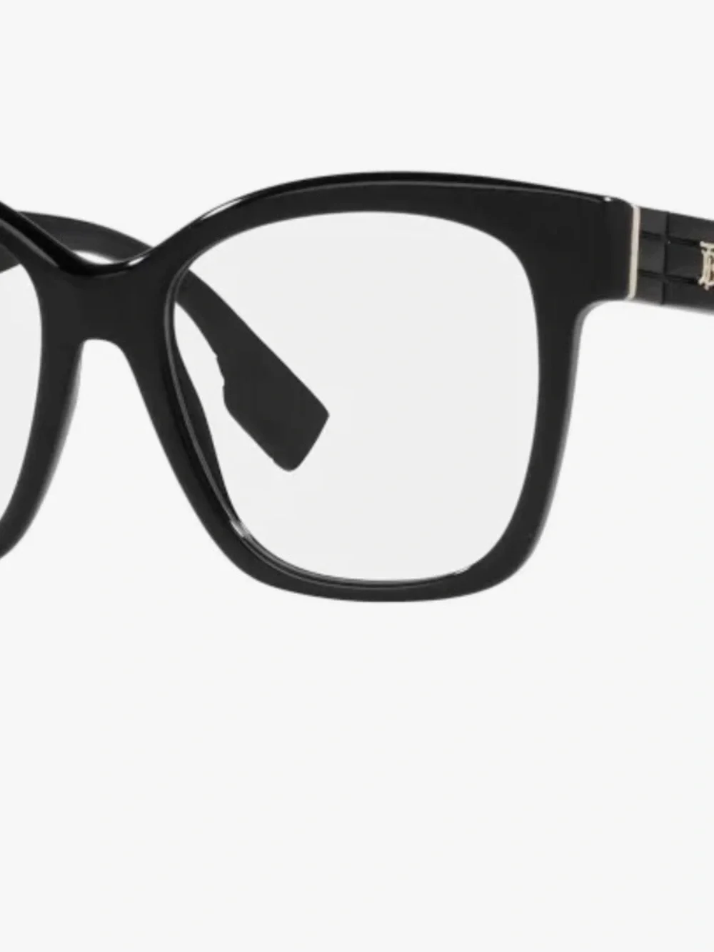 Burberry Black Sylvie Eyeglasses with Brown Leather Eyeglass Case